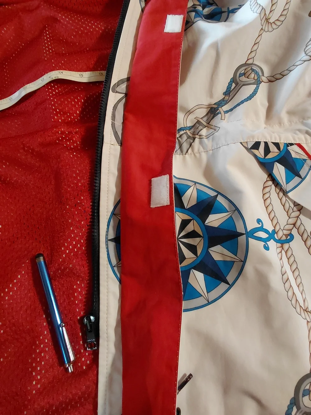 Gucci Nautical Print Jacket Windbreaker Red Blue White Sz 46 I US L XL Unisex